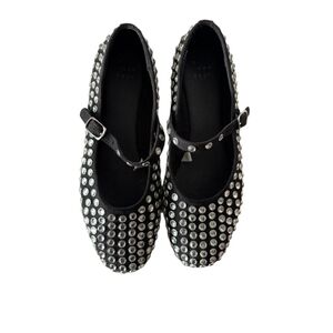 Target Black Mary Jane Flats with Silver Studs